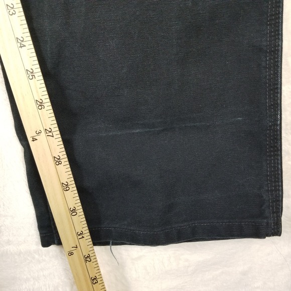 Carhartt Mens B01 Black Double Front Logger Work Pants Duck Canvas 36 x 32 - Picture 5 of 7